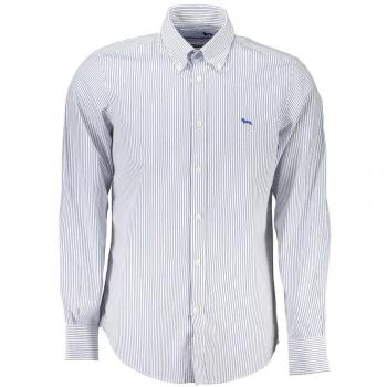 Harmont & Blaine Men's Multicolor Cotton Striped Button-Down Shirt with Embroidery and Logo - Size 2XL