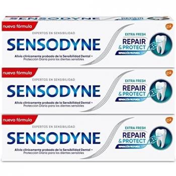 Sensodyne Repair & Protect Extra Fresh Pasta de Dientes, Alivio para Dientes Sensibles, Protección Duradera frente a la Sensibilidad Dental, 3x75 ml