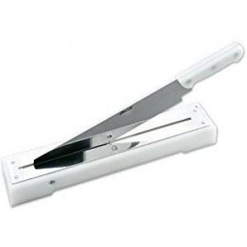 Arcos Utensilios Profesionales, Corta Bacalao y Corta Pan, Hoja de Acero Inoxidable 440 mm, Polietileno Color Blanco