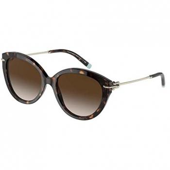 Tiffany Women's Dark Havana Brown Shaded Sunglasses 55MM