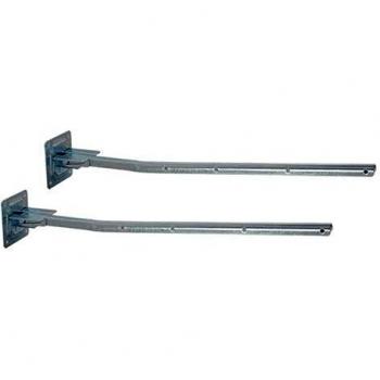Tendedero de Pared Plegable de Acero Zincado, Doble Con Soporte 90x90 mm y Orificios para Cable Ø 6 mm