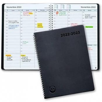 Agenda 2022 2023 con Vista Semanal – Planificador 2022 2023 Semana Vista – Diario Espiral que Inspira Productividad - Intervalos de 30 minutos - Julio 2022 a Agosto 2023, Calendario A4, en Español