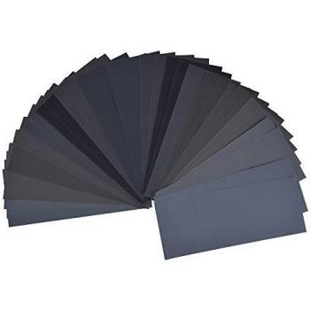 400 a 3000 Papel de Lija Surtido Seco / Húmedo de Lijado de Automoción el Acabado de Muebles de Madera y de Madera Torneado de Acabado, 9 x 3,6 Pulgadas, 36 Piezas