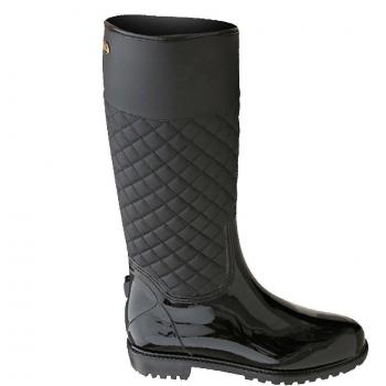LaoZan Mujeres Botas de Lluvia Impermeable y Cálido para Otoño e Invierno - Negro - 40?Largo del pie 24.1-24.5 CM