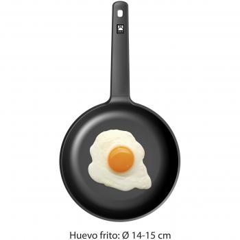 BRA A121124 Silver- Sartén 24 cm aluminio forjado antiadherente apta para todo tipo de cocinas, incluso inducción