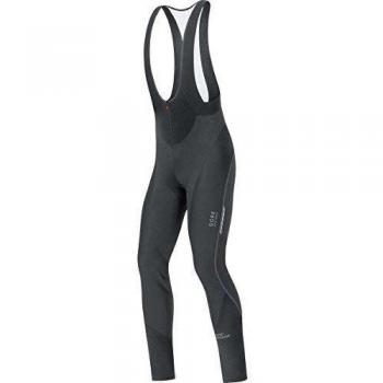 Gore Bike Wear +Oxygen Windstopper Soft Shell - Culote con tirantes para hombre, color negro, talla L