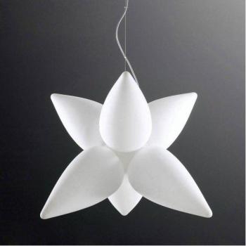 Palma 6 Bulbs E27, lámpara colgante de exterior IP44, blanco mate / blanco opal