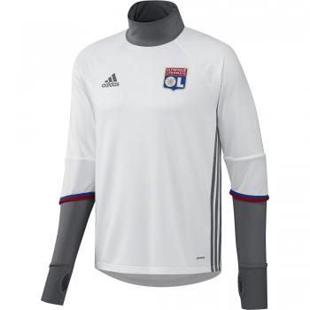 adidas Olympique de Lyon Trg Top Sudadera, Hombre, Blanco / Gris / Rojo / Azul