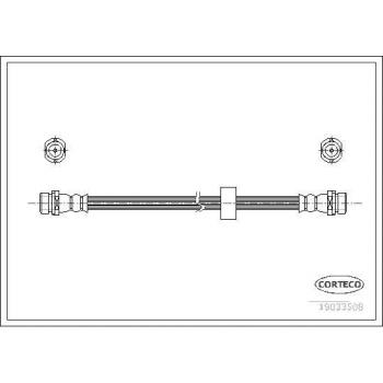 Latiguillo de freno CORTECO 19033508 - Manguera de freno, fabricado en material resistente a la presión y a altas temperaturas, con conexiones específicas para un ajuste perfecto, diseñado para garantizar una respuesta rápida del sistema