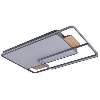 Plafón LED Rectangular Indus 225W 14500lm 3CCT Regulable con Detalle de Madera