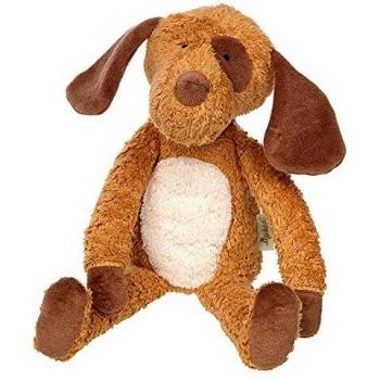 Sigikid Niñas y niños, Peluche de Perro Green Collection, Animal de Peluche, Recomendado a Partir de 0 Meses, Color marrón/Blanco, 39334