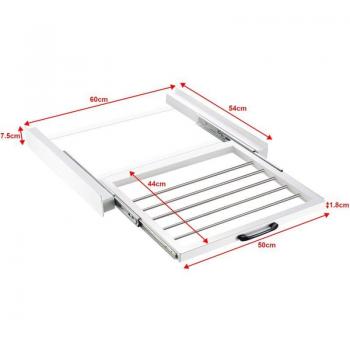 Kit de Apilamiento para Lavadora y Secadora Estándar de 60 cm con Toallero Blanco