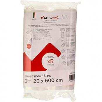 Flaem Nuova ACO1066 Magic Vac, Rollos de comida, 2 piezas, 20 x 600 cm, transparente