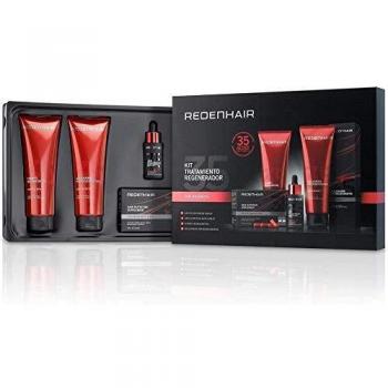 REDENHAIR - Kit Tratamiento Regenerador - Tratamiento Anticaída de Cabello - Estimulador Crece Pelo - Ideal Crecimiento Cabello - Anticaída Cabello - Incluye Champú. Sérum. Suplemento y Acelerador
