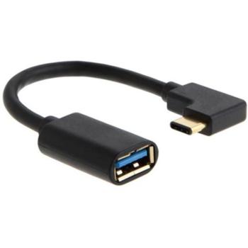 Cambiador de género USB 3.1 Tipo C a USB-A Angulado Negro 0.20 m - Microconnect