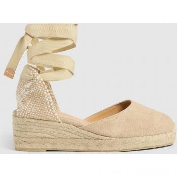 Castañer CARINA/3/002 Alpargatas de cuña en algodón acabado lavado con lazada