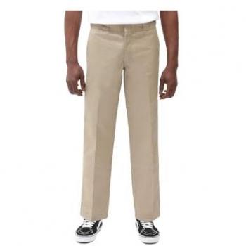 Pantalón Dickies 873 Slim Straight de Trabajo para Hombre en Kaki, Talla Grande