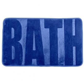 Wenko Alfombra para Bañera, Poliéster, Gris y Marrón, 80x50x3 cm