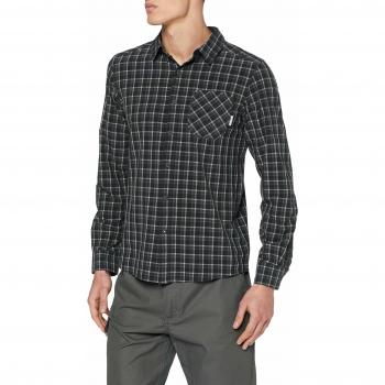Columbia Triple Canyon Camisa de Manga Larga, Hombre, Shark, Graphite Plaid, L