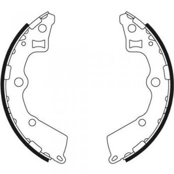 HELLA 8DB 355 000-411 Juego de zapatas de frenos - H1733