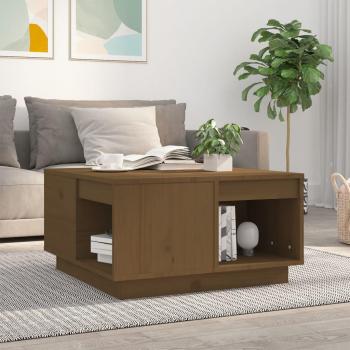 Mesa de centro madera maciza de pino ámbar 60x61x32,5 cm