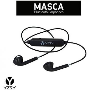 Auriculares Bluetooth Inalámbricos YZSY Masca - Diseño y Colores, con Micrófono y Control de Volumen - Negro