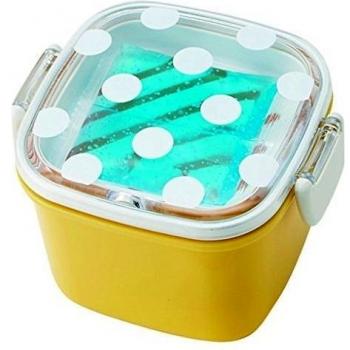 Con la caja de almuerzo dot caja fresca de refrigerante 400 ml amarilla T-36347