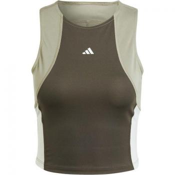 Camiseta Adidas Techfit Colorblock Training Cropped Mujer Verde