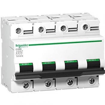 Interruptor automático magnetotérmico Schneider A9N18393 C120N 4P 125A D 10000A 415V