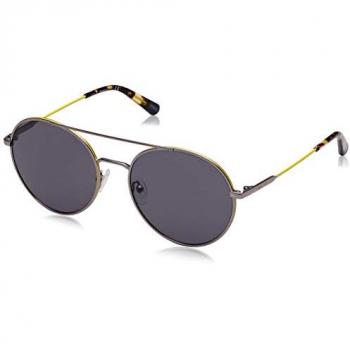 Gant Men's Gunmetal Oval Sunglasses GA7117 with Grey Lenses