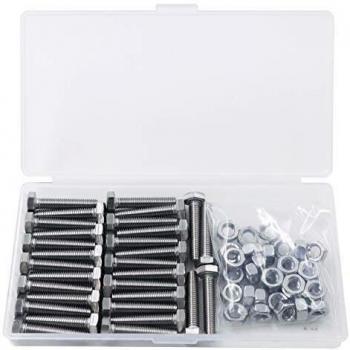 Tornillos y Tuercas M4*20mm Acero Inoxidable 304 Pernos Hexagonales Hexágono Externo Pernos Tornillo Hexagonal Pernos y Tuercas