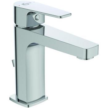 Mezclador monomando de lavabo Ideal Standard Cerafine D, con sistema de desagüe, altura H105 mm, salida 120 mm, acabado cromado