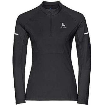 Odlo Midlayer 1/2 Zip Omnius Warm Forro Polar, Mujer, Negro, XS