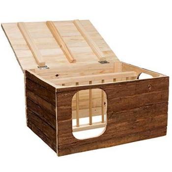 TRIXIE Casita Hilke con porta heno integrado Natural Living para Pequeños Mamíferos