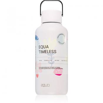 Equa Timeless Stainless Steel Water Bottle Small 600 ml - Flower Power