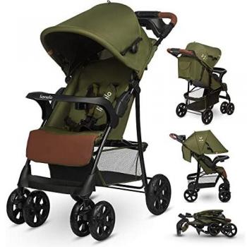 LIONELO Emma Plus Silla de paseo hasta 15 kg 6-36M Respaldo ajustable Cinturón de seguridad de 5 puntos Capucha profunda Organizador para padres Cesta grande para la compra