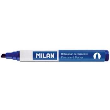 Milan - Caja 12 rotuladores permanentes punta biselada rojo