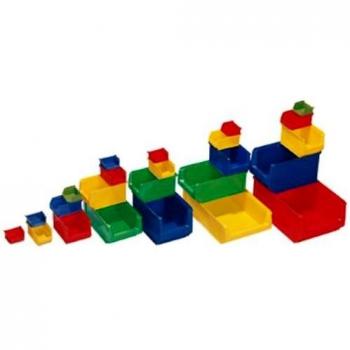 PROMAT 453813 Caja de almacenamiento de plástico, PE Apilable,  amarillo