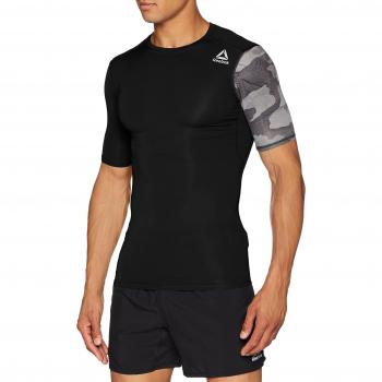 Reebok Actvchl Graphic Comp Camiseta, Hombre, Negro, S