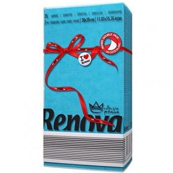 Renova Servilletas de papel Red Label Azul Doblada - 25 servilletas