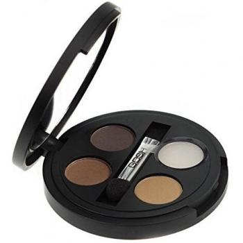Gosh Eye Brow Kit 3 Powder Brown Eyebrow Shades Fixing Wax Brush and Mirror Compact 001