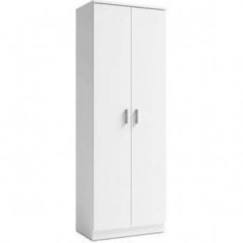 Armario zapatero Sena 2 puertas 6 estantes blanco mate 170,5x60,2x35 cm
