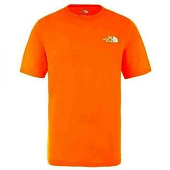 The North Face Flex II - Camiseta de manga corta para hombre, color verde, color Flame Orange, tamaño large