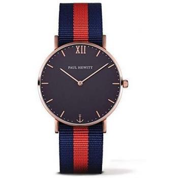 Paul Hewitt Reloj analogico para Unisex de Cuarzo con Correa en Nailon PH-SA-R-St-B-NR-20