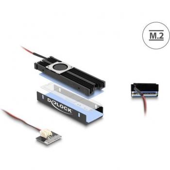 Disipador de calor con ventilador para SSD M.2 2280 negro