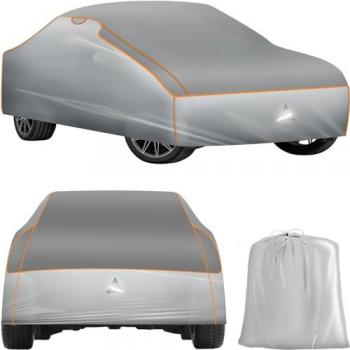 Cubierta Antigranizo para Coche Tectake - Impermeable y Transpirable con Espuma de 4 mm, Protección Duradera y Aberturas de Ventilación, Tamaño XL