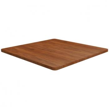 vidaXL Square Table Top Dark Brown 80x80x2.5cm Treated Solid Wood Oak