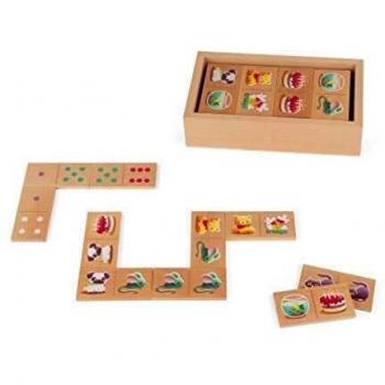 Juego de Dominó Infantil en Madera con Primeras Palabras - Janod