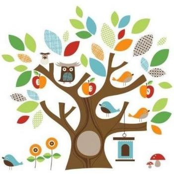 Skip Hop - 10512101 - Adornos Autoadhesivos Treetop Friends Skip Hop