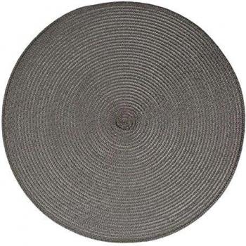 Set de Mesa Redondo Trenzado Gris 38cm